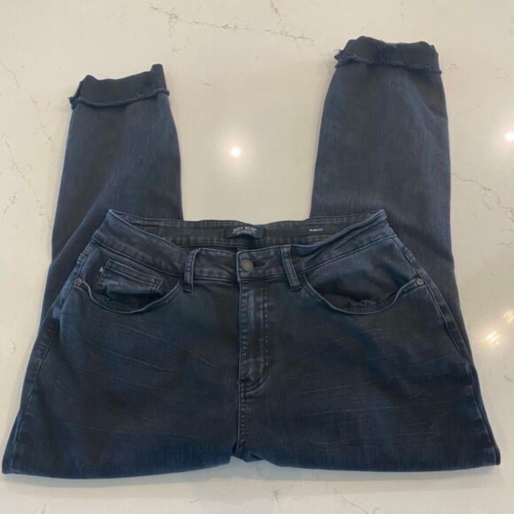 Judy Blue Slim Fit Black Jeans Distressed Size 14w